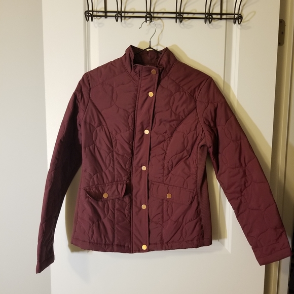Maroon Light Puffer Jacket - Picture 2 of 7